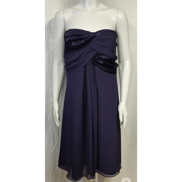 David's Bridal Strapless, Purple/Eggplant Dress, 16, NWT✔️ - Picture 3 of 15